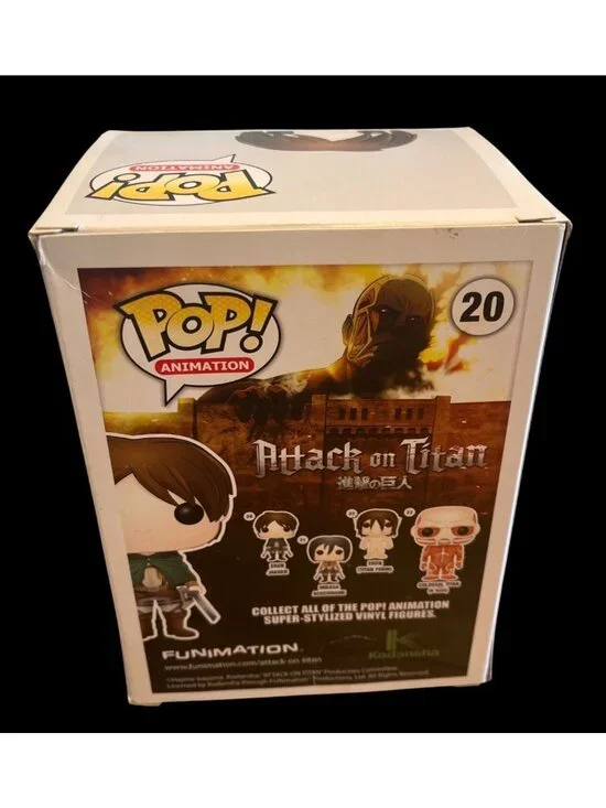 Funko Pop Attack On Titan Eren Jaeger Vinyl Figure #20 Animation Collectible - Picture 3 of 6
